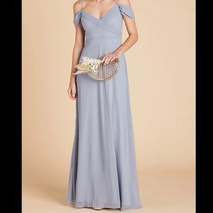 Birdy Grey Spence Convertible Chiffon Dusty Blue Dress